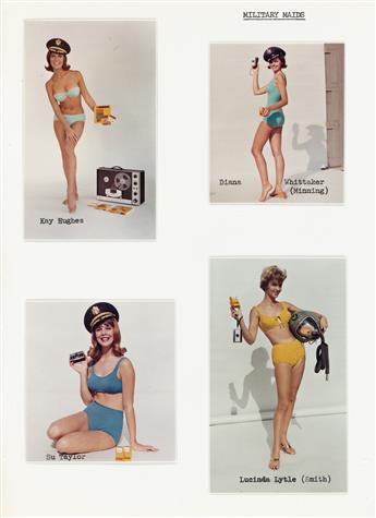 (KODAK GIRLS) A set of approximately 38 color photographs of swimsuit-clad pinup girls posing with Kodak cameras.